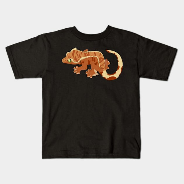 Flame Crested Gecko Kids T-Shirt by TwilightSaint